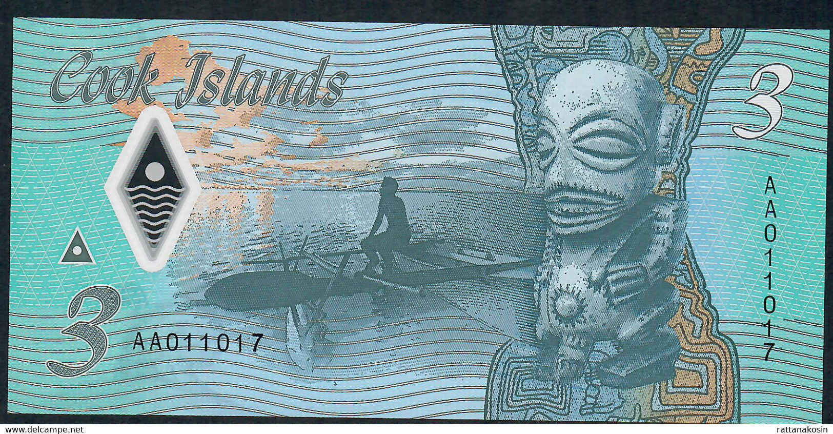 COOK ISLANDS NLP 3 DOLLARS 2021    #AA       UNC. - Isole Cook