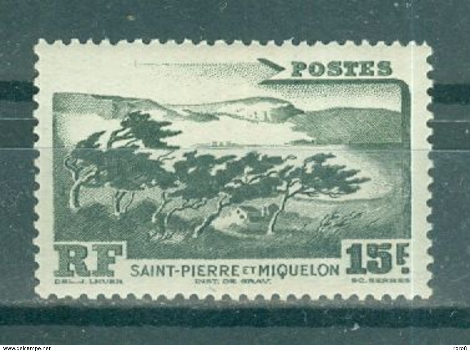 SAINT-PIERRE ET MIQUELON - N°341* MNH  SCAN DU VERSO. Série Courante. - Used Stamps
