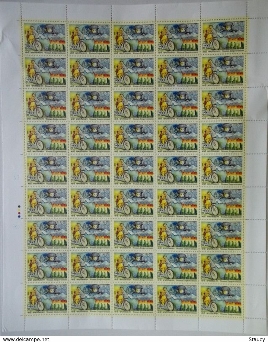 INDIA 2015 Women Empowerment 4v Stamp Set In 4 Full Sheets MNH P.O Fresh & Fine - Other & Unclassified