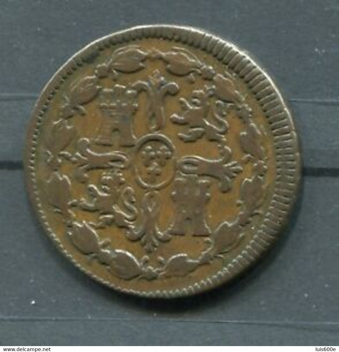 1820.ESPAÑA.MONEDA.FERNANDO VII-8 MARAVEDIS DE COBRE.CECAC JUBIA. - Monnaies Provinciales