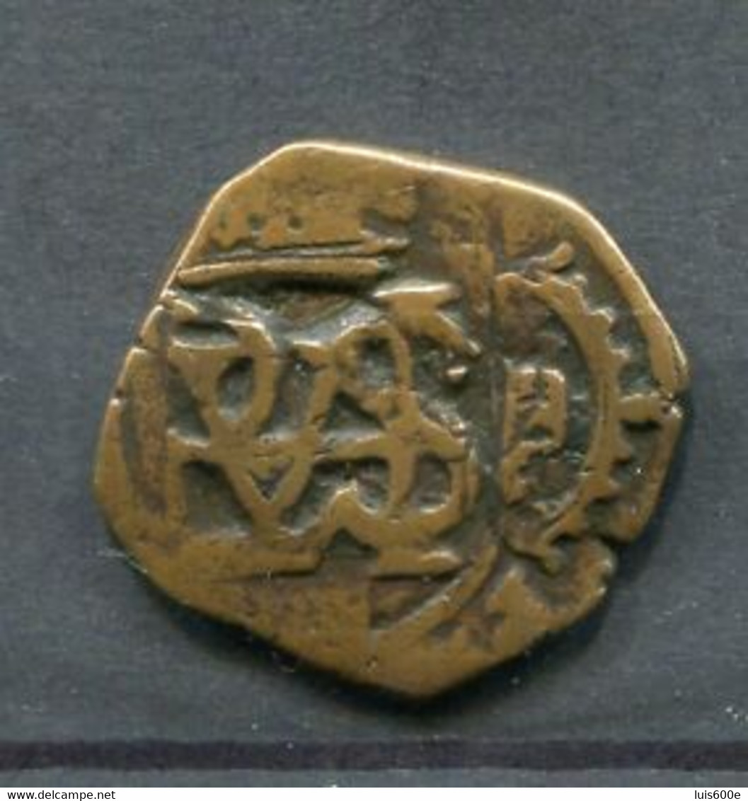 1659.ESPAÑA.FELIPE IV.GRANADA.MONEDA COBRE.RESELLO DE 4 A 8 MARAVEDIS - Münzen Der Provinzen