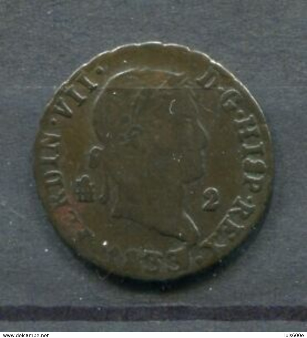 1833.ESPAÑA.FERNANDO VII.SEGOVIA.MONEDA 2 MARAVEDIS COBRE.MBC - Monedas Provinciales