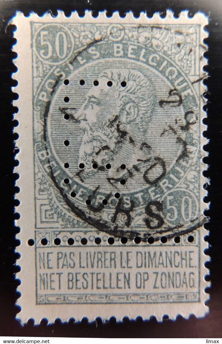 Lochung Perfin Perfore - Leopold II - L. D - 2908 - 1863-09