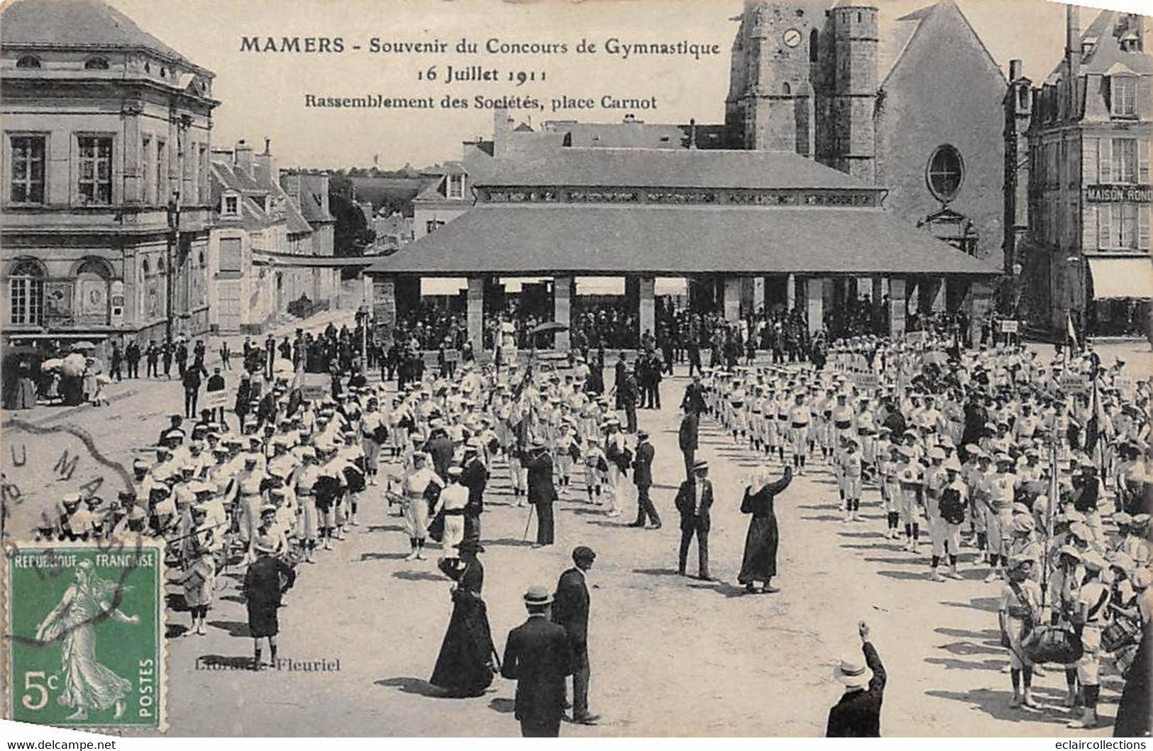 Mamers      72      Concours De Gymnastique 1911. Sociétés Place Carnot            (voir Scan) - Mamers