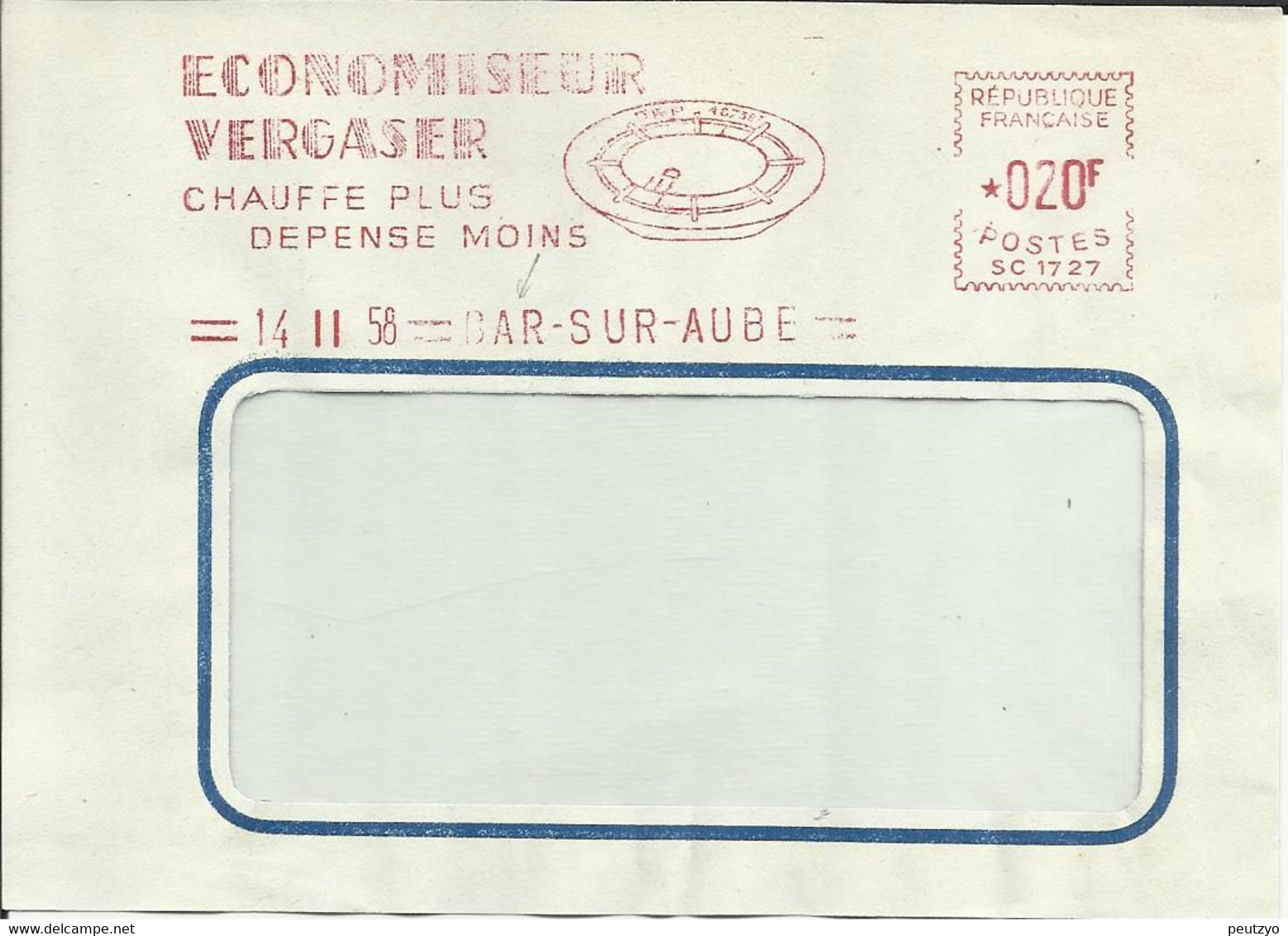 Lettre   EMA Satas Sc 1958 Economiseur Gaz Vergaser Chauffe Plus Industrie Metier Ecologie 10 Bar Sur Aude  A45/08 - Gas