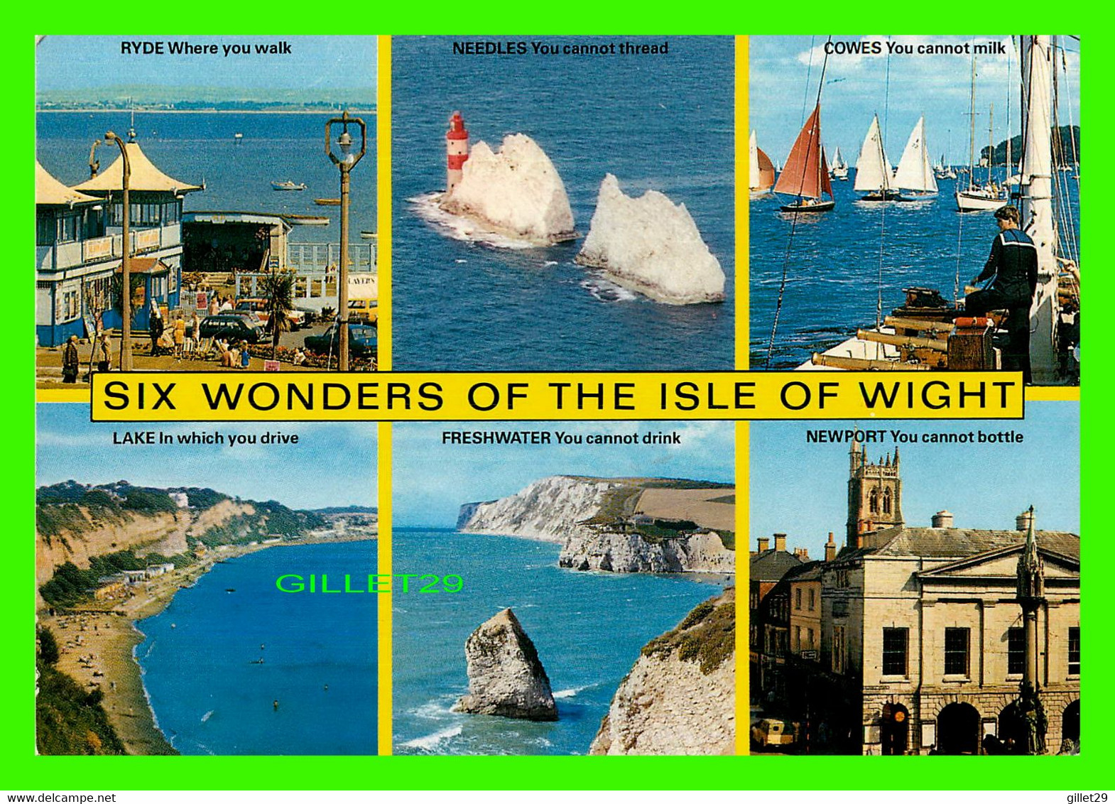 ISLE OF WIGHT - SIX WONDERS IF THE ISLE - 7 MULTIVUES - TRAVEL IN 1985 - J. SALMON LTD - - Otros & Sin Clasificación