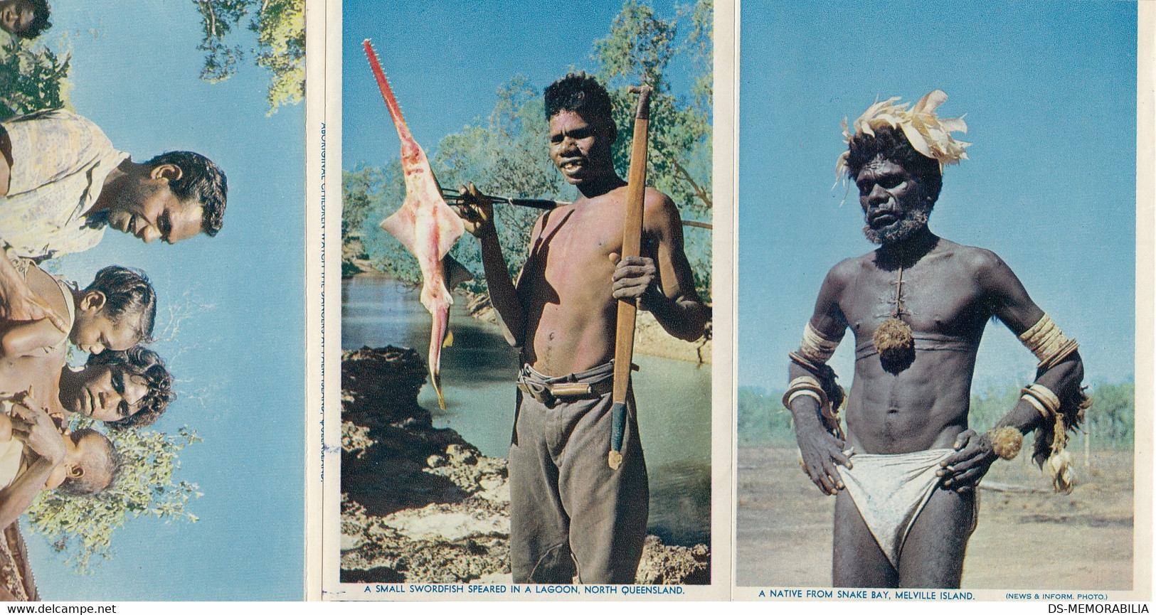 Australian Aborigines Folder W 14 Pics , Sent 1963 - Aborigines