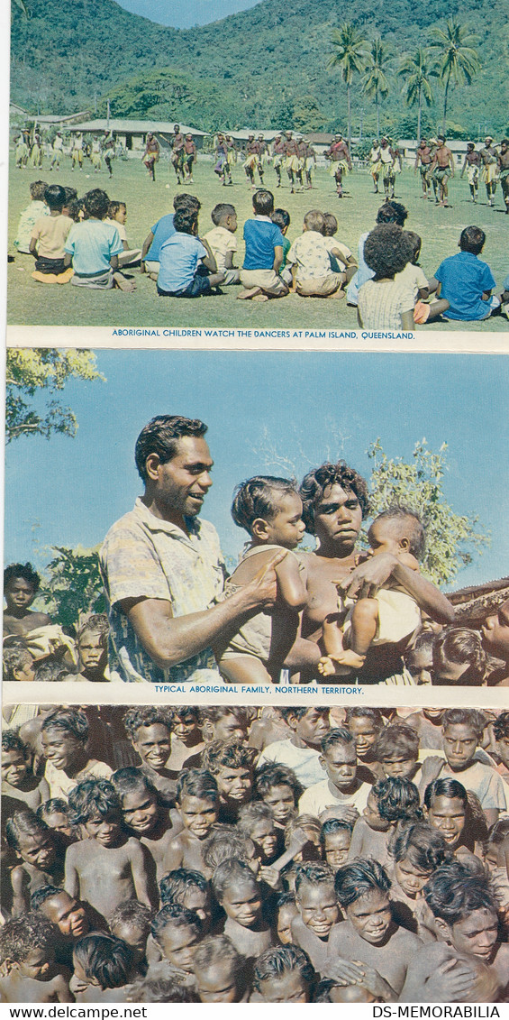 Australian Aborigines Folder w 14 Pics , sent 1963