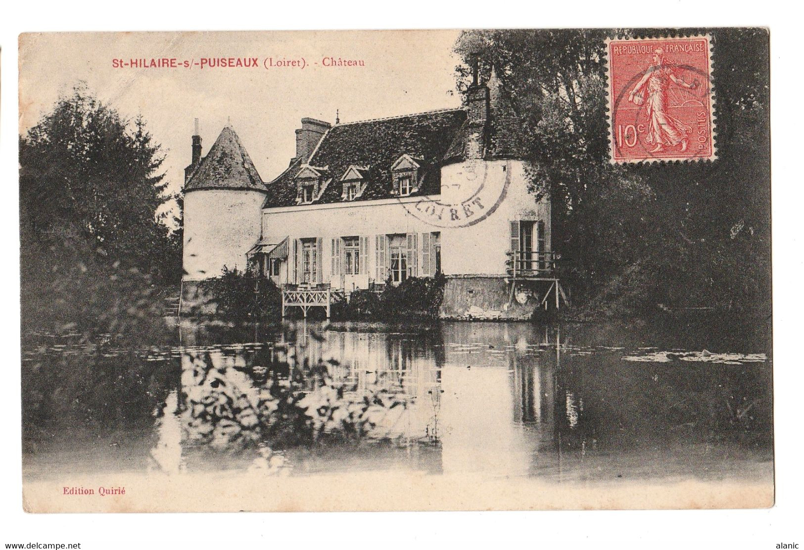 CPA -LOIRET-45-Saint-Hilaire-sur-Puiseaux CHATEAU CIRCULEE  MARS 1907 BE - Ouzouer Sur Loire