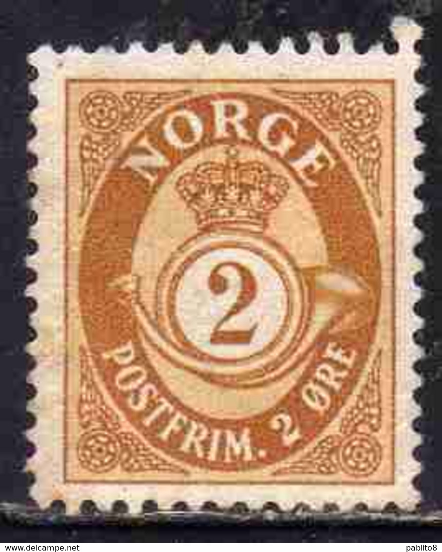 NORWAY NORGE NORVEGIA NORVEGE 1882 1893 1890 POST HORN AND CROWN 2o MNH - Nuevos