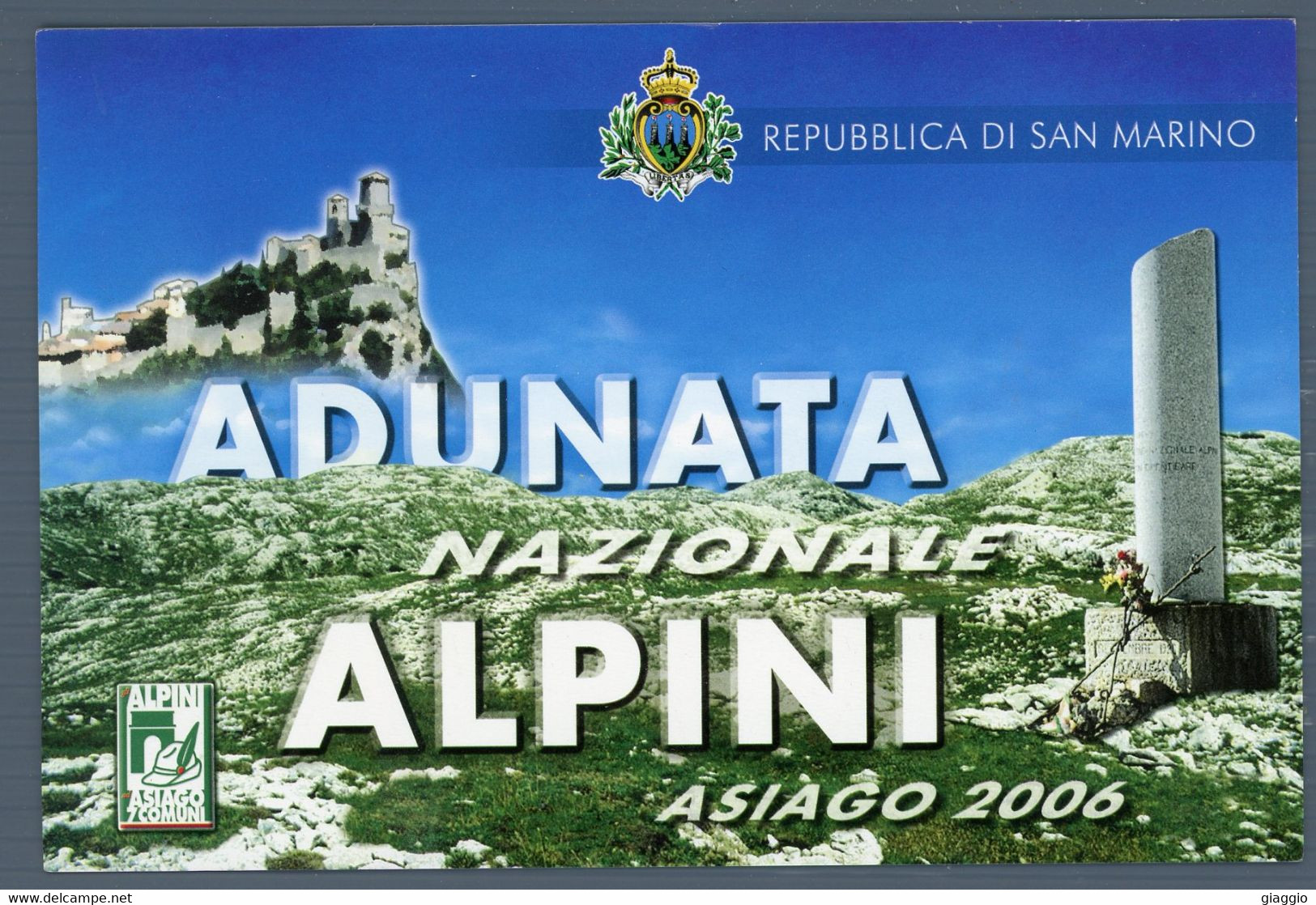 °°° Francobolli N. 1523 - San Marino Cartolina Postale Adunata Nazionale Alpini Fuori Formato °°° - Interi Postali