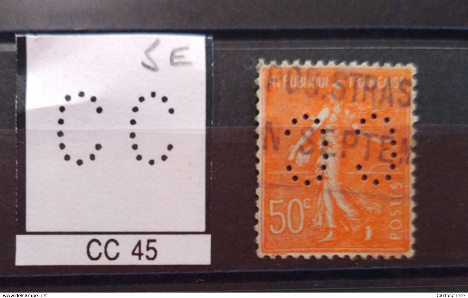 FRANCE  TIMBRE CC 45  INDICE 4 SUR 199 LIGNEE PERFORE PERFORES PERFIN PERFINS PERFO PERFORATION PERFORIERT - Used Stamps