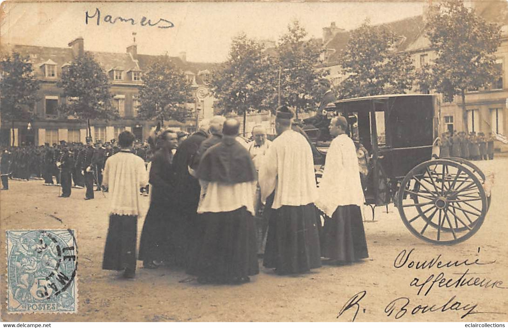 Mamers      72          Un évènement Religieux     ?  Militaires. Personnalités.   Carte Photo      (voir Scan) - Mamers