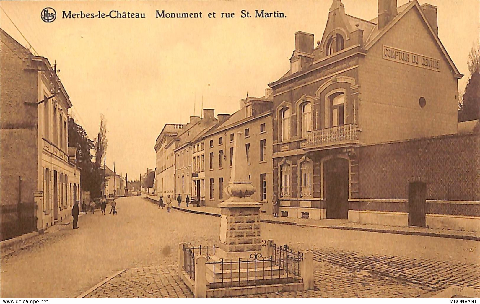 Merbes-le-Château / Monument Et Rue St Martin - Merbes-le-Chateau