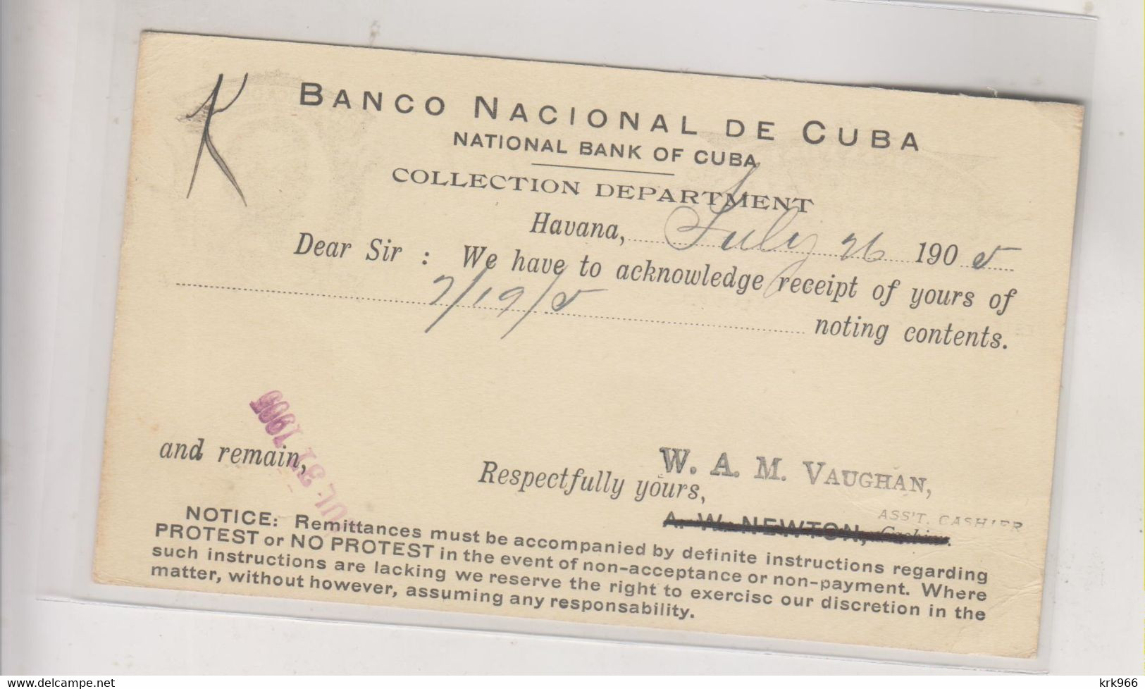 CUBA 1905 HAVANA LA HABANA Postal Stationery To United States - Storia Postale