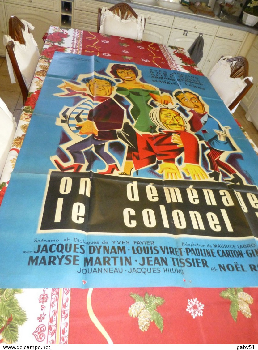 On Déménage Le Colonel, Affiche Originale Film 1955  120 X 160 ; F08 - Manifesti