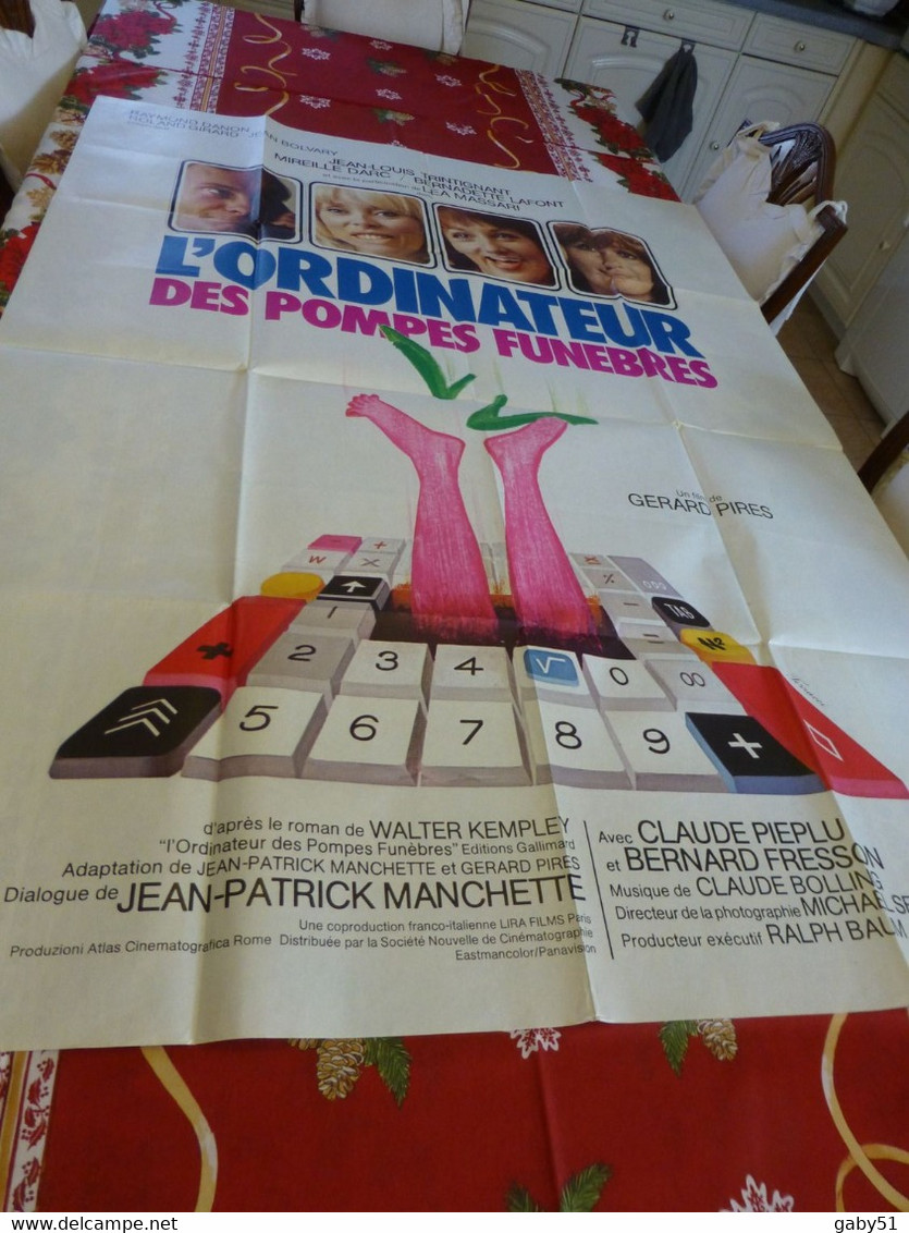 L'ordinateur Des Pompes Funèbres, Affiche Originale Du Film 1969 Signée Ferracci 120 X 160 ; F08 - Afiches