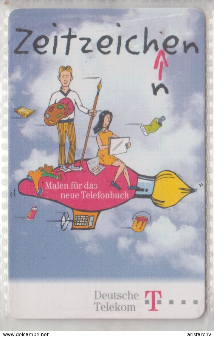 GERMANY 1998 PAINTING FOR THE NEW PHONE BOOK ZEITZEICHEN - A + AD-Series : Werbekarten Der Dt. Telekom AG