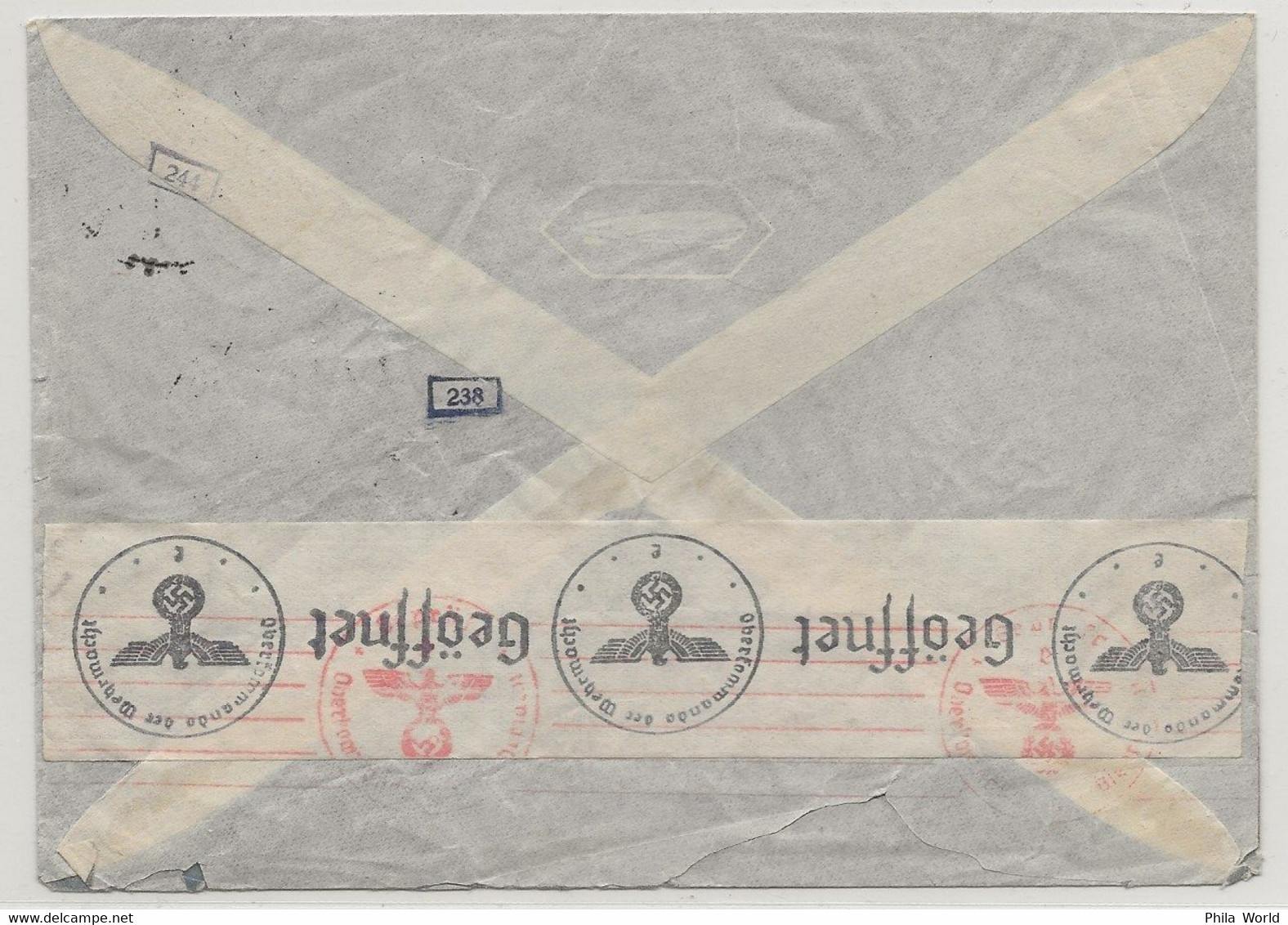 PANAM PAA 1941 GERMANY Air Mail Cover > Albany USA United States MIT LUFTPOST Via NORDAMERIKA Censor FRANCFORT FRANKFURT - Aviones