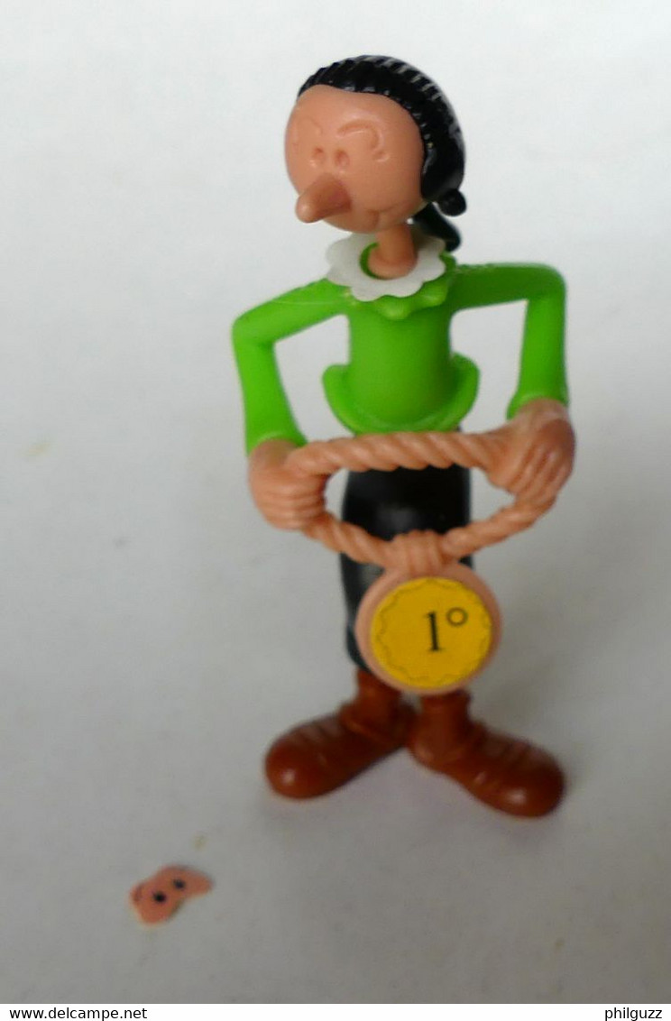 FIGURINE KINDER POPEYE 1992 OLIVE Vert MEDAILLE - Otros & Sin Clasificación