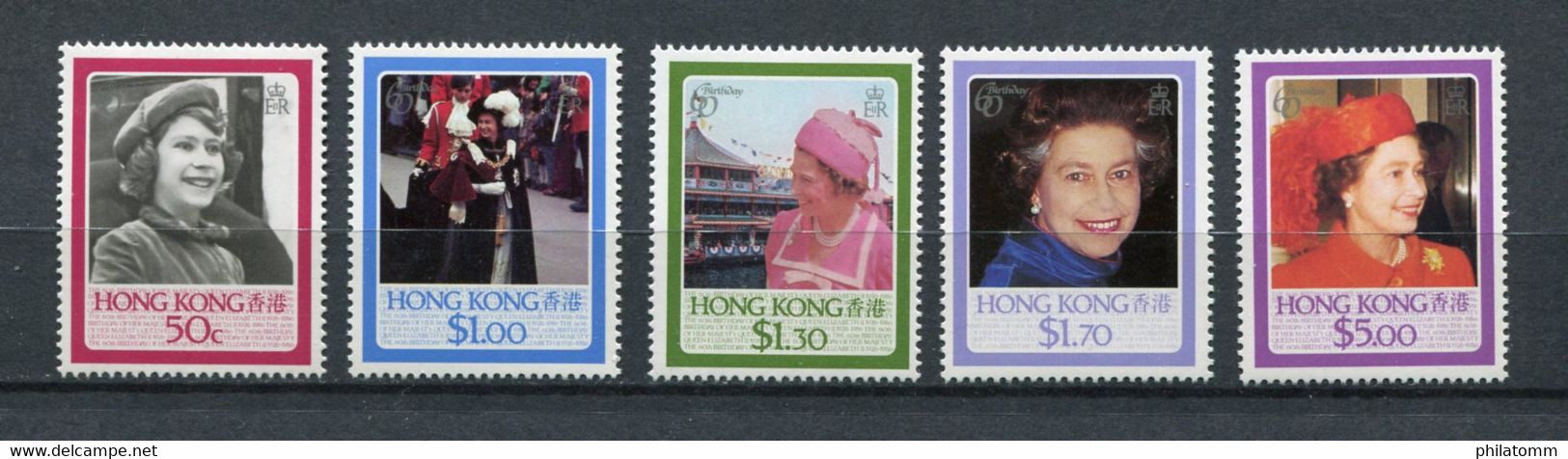 Hong Kong - Mi.Nr. 482 / 486 - "60. Geburtstag Von Königin Elisabeth II." ** / MNH (aus Dem Jahr 1986) - Ongebruikt