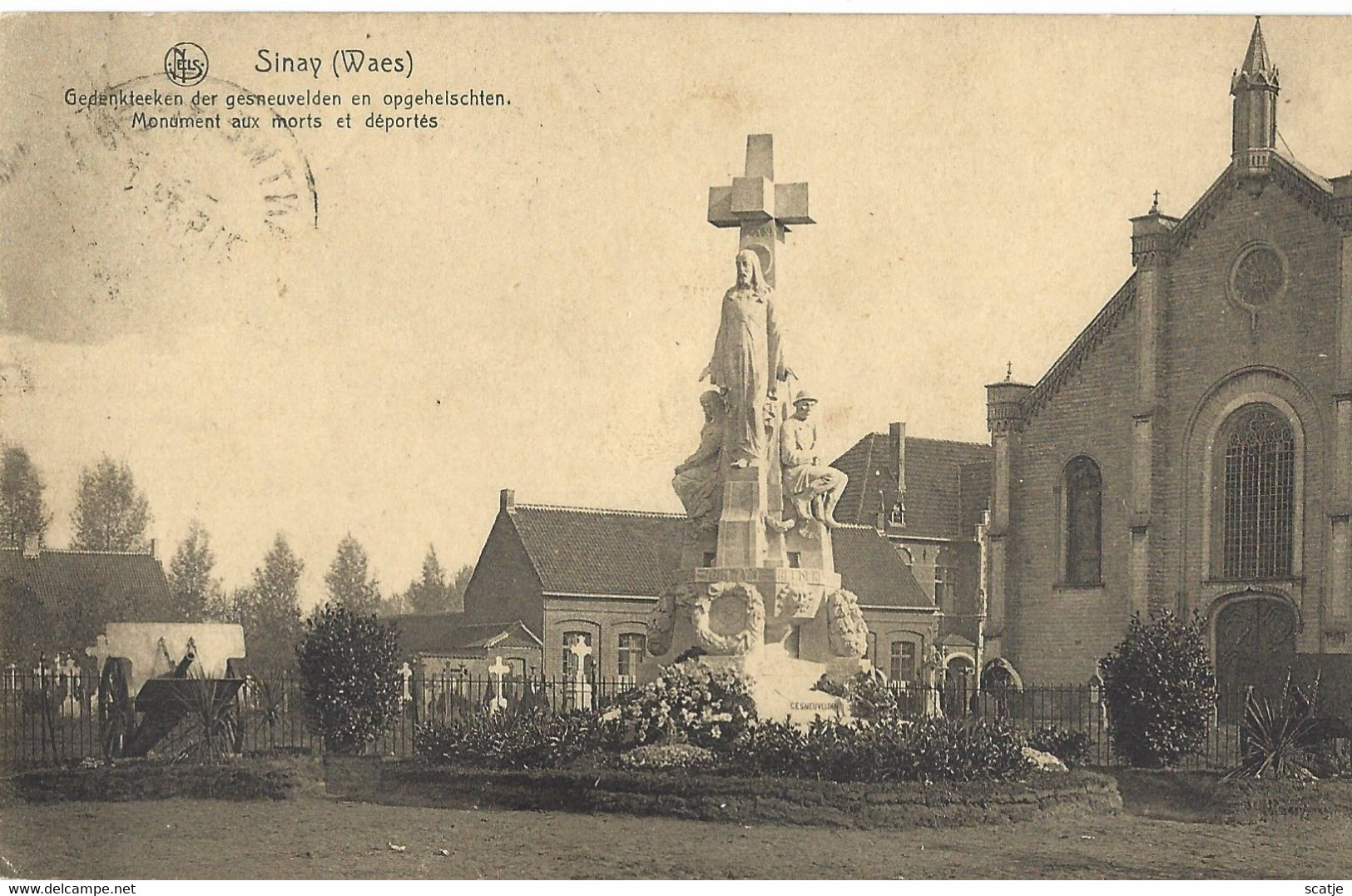 Sinay    -   Gedenkteken  Der Gesneuvelden En Opgeheischten.  -   1933   Naar   Gentbrugge  (Arsenaal) - Monuments Aux Morts