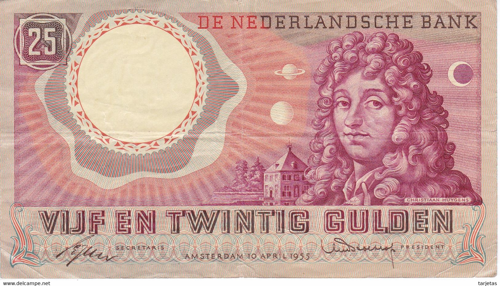 BILLETE DE HOLANDA DE 25 GULDEN DEL AÑO 1955 (BANKNOTE) - 25 Florín Holandés (gulden)