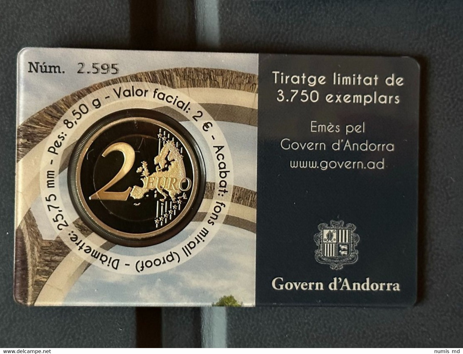 ANDORRE - ANDORRA 2021 2€ "Notre Dame De Meritxell" BE Coincard (PROOF) - Andorre