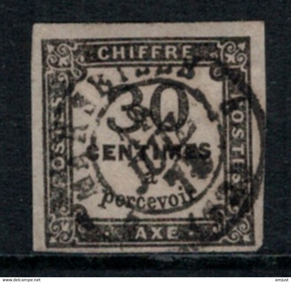 France // 1849-1900 // Taxe // Chiffre-Taxe // No. 6 Oblitéré (timbre Signé Au Dos DOMMERGUES) - 1859-1959 Afgestempeld