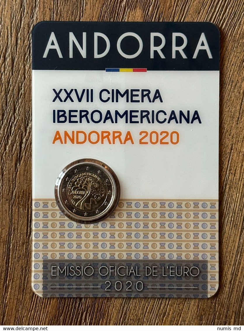 ANDORRE - ANDORRA 2020 2€ "Sommet Ibéro-Américain" BU Coincard - Andorre