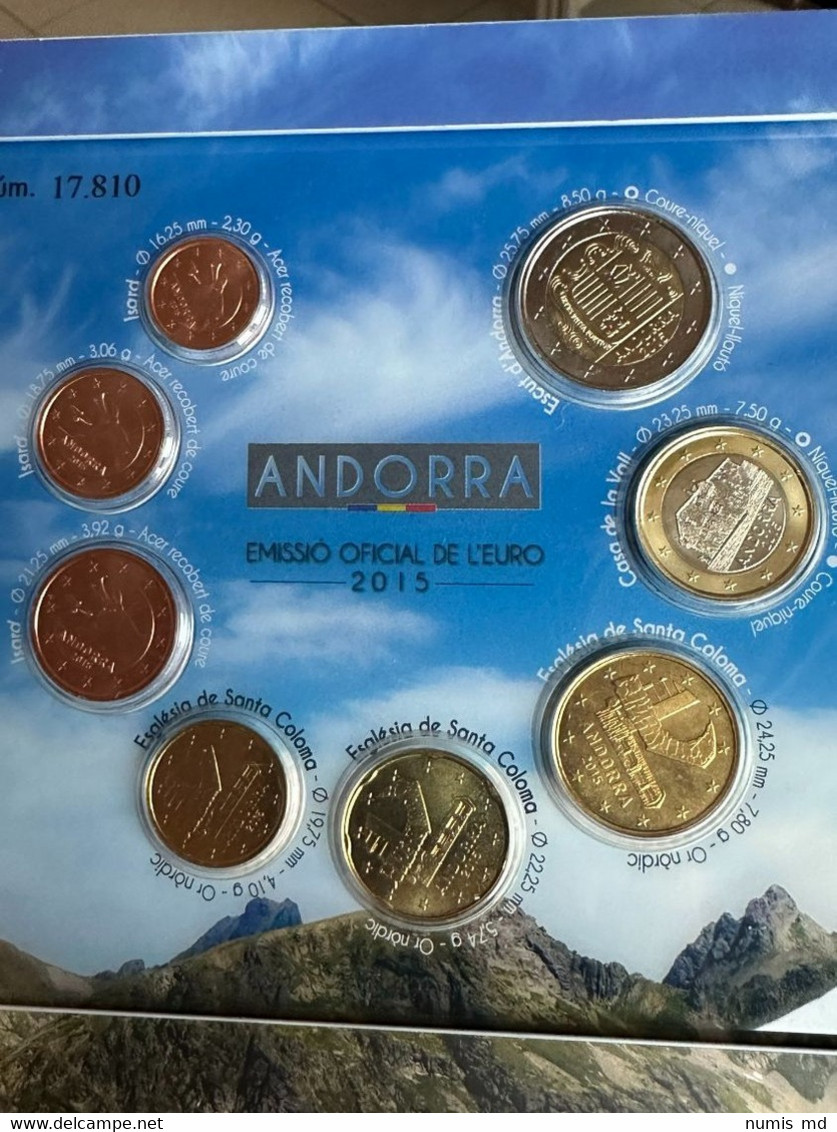 ANDORRE - ANDORRA 2015 Set 1Ct-2€ BU Folder - Andorra