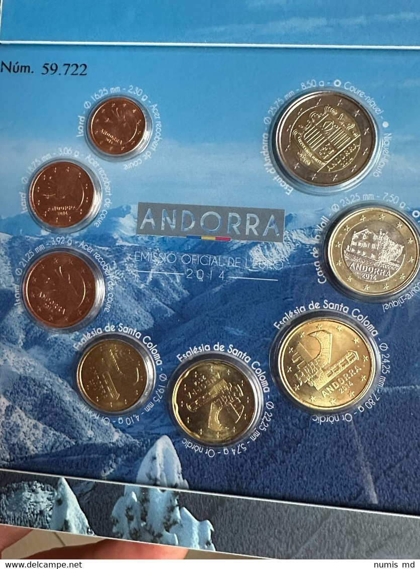 ANDORRE - ANDORRA 2014 Set 1Ct-2€ BU Folder - Andorra