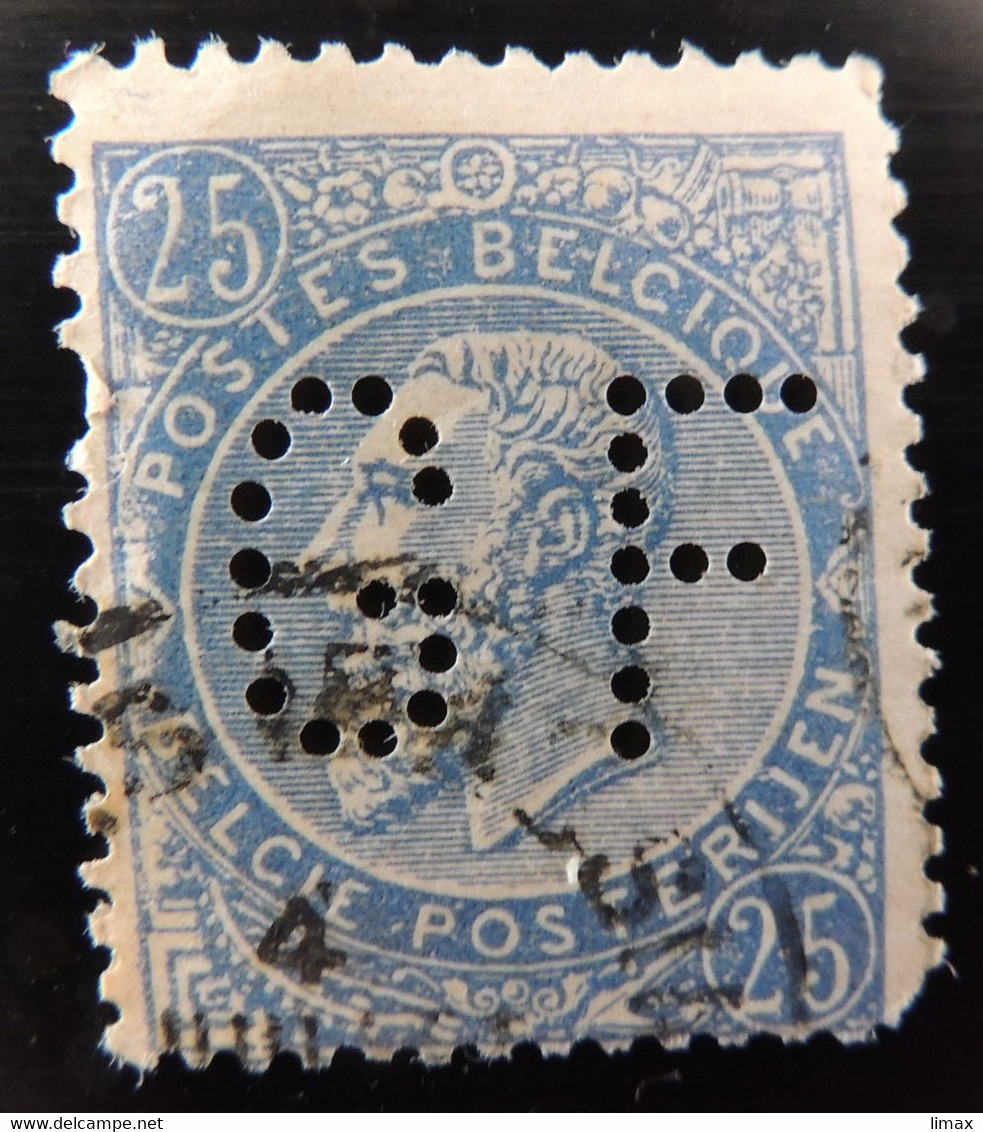 Lochung Perfin Perfore - Leopold II - GF - 15/12 - Gondrand Freres - 1863-09
