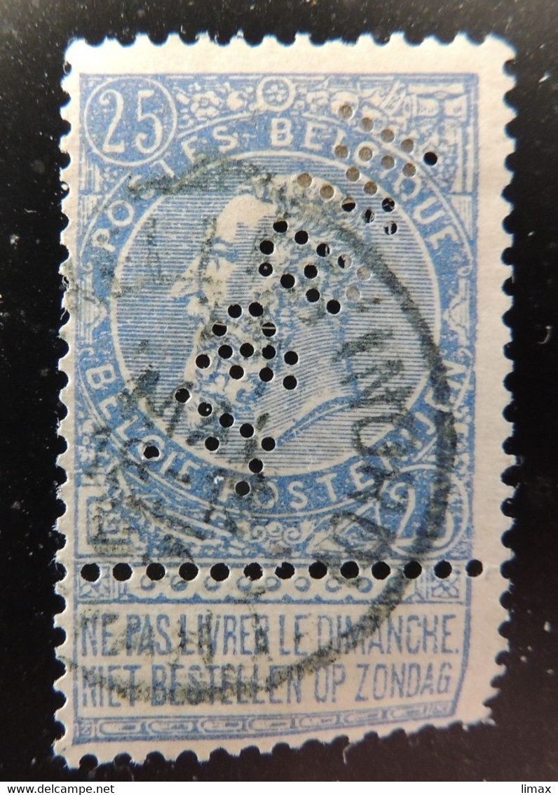 Lochung Perfin Perfore - Leopold II - MB&F. - Mombel-Bossart & Fils Brüssel - 1863-09