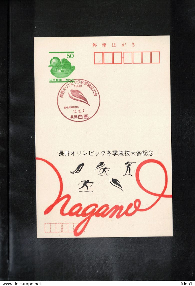 Japan 1998 Olympic Games Nagano - Ski Jumping Interesting Postcard - Winter 1998: Nagano