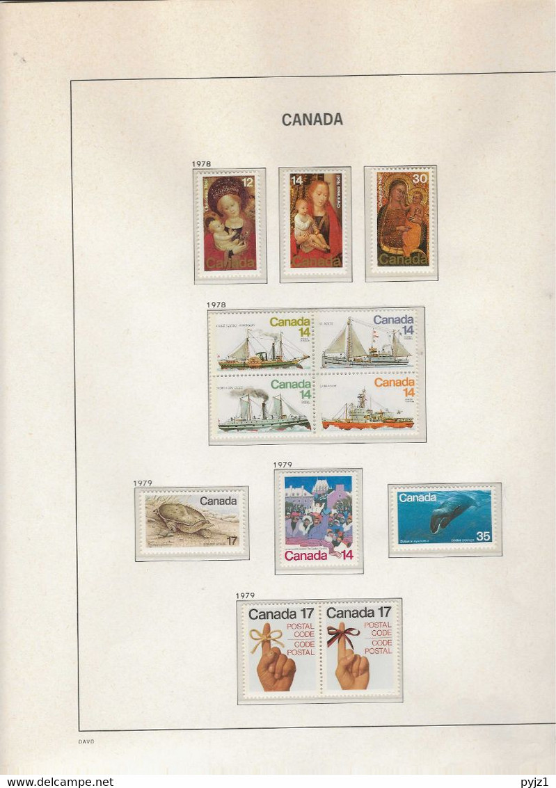1978 MNH Canada Year Collection According To DAVO Album Postfris** - Vollständige Jahrgänge