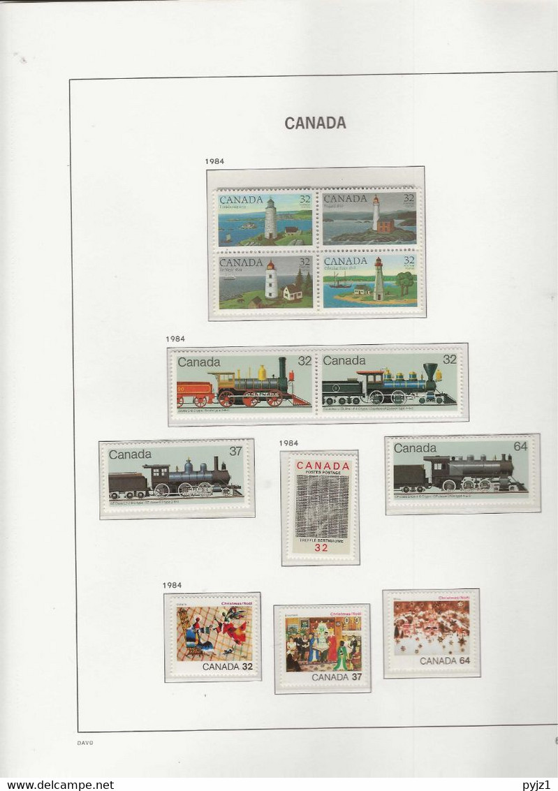 1984 MNH Canada Year Collection According To DAVO Album Postfris** - Vollständige Jahrgänge