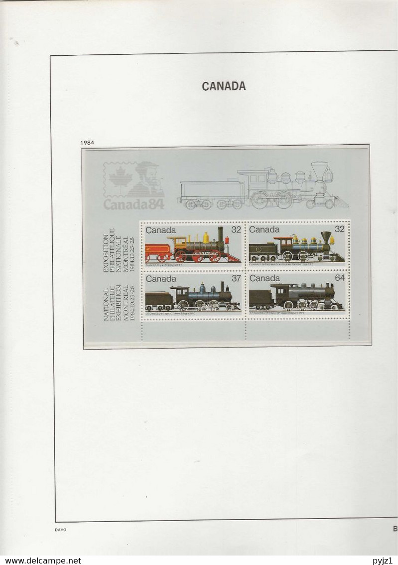 1984 MNH Canada Year Collection According To DAVO Album Postfris** - Complete Years