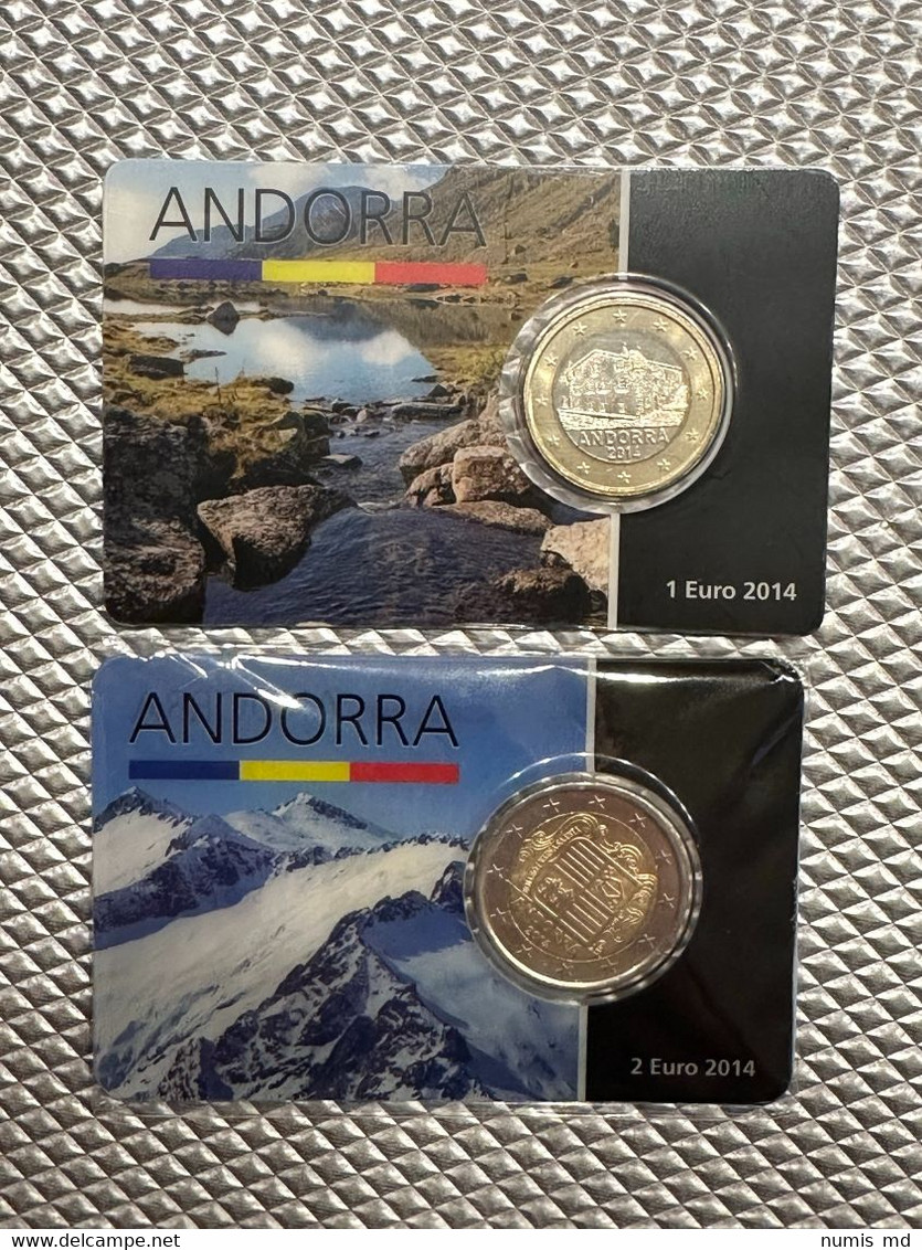 ANDORRE - ANDORRA 2014 1€ Et 2€ Communes En BU Coincards - Andorra