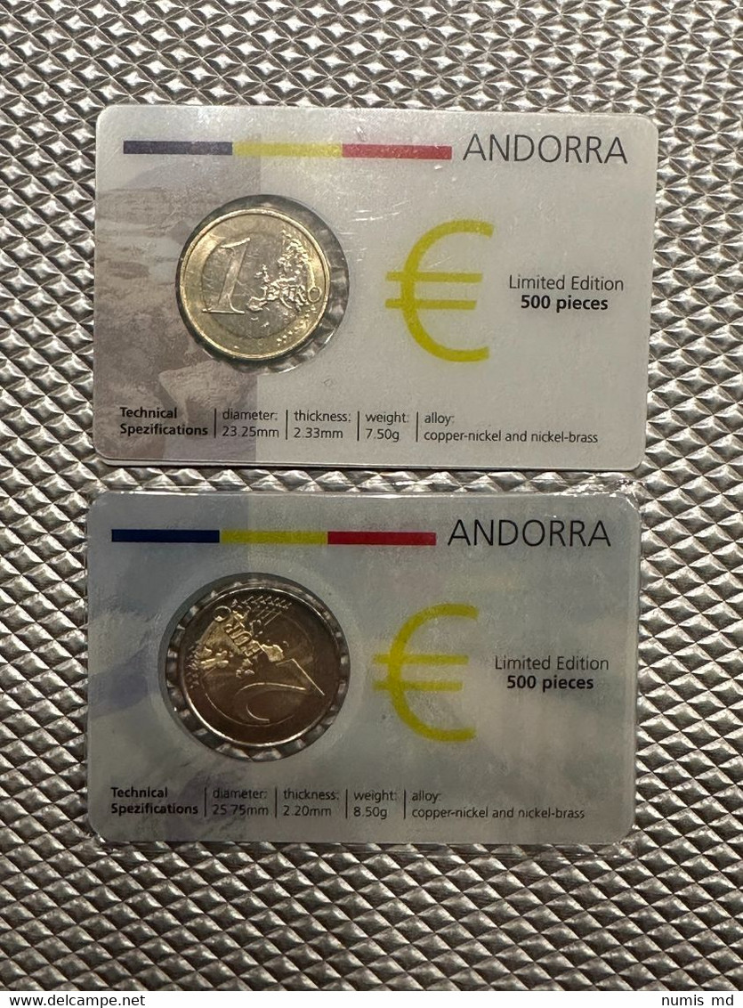 ANDORRE - ANDORRA 2014 1€ Et 2€ Communes En BU Coincards - Andorre