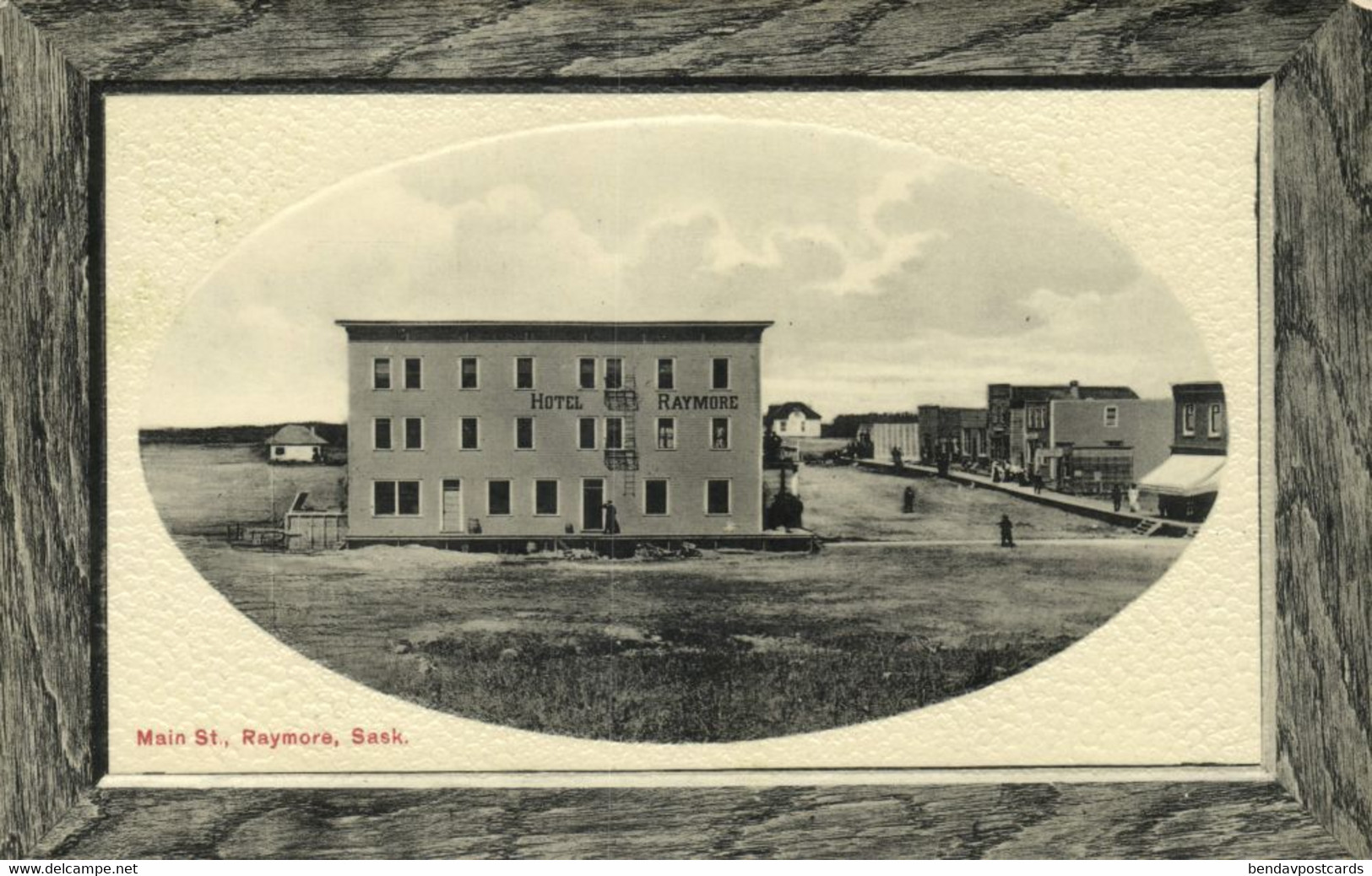 Canada, RAYMORE, Sask, Main Street, Hotel (1910s) Embossed Postcard - Andere & Zonder Classificatie