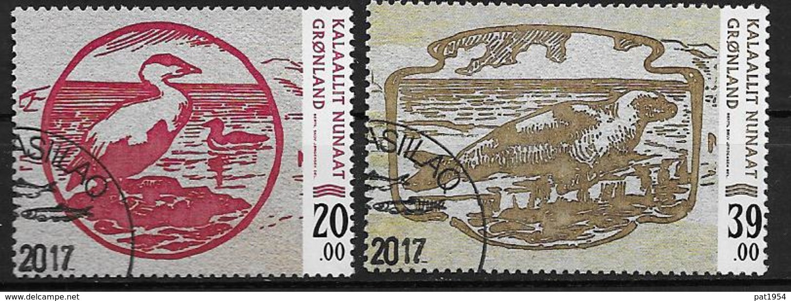 Groënland 2017, N°735/736 Oblitérés Vieux Billets De Banque - Used Stamps