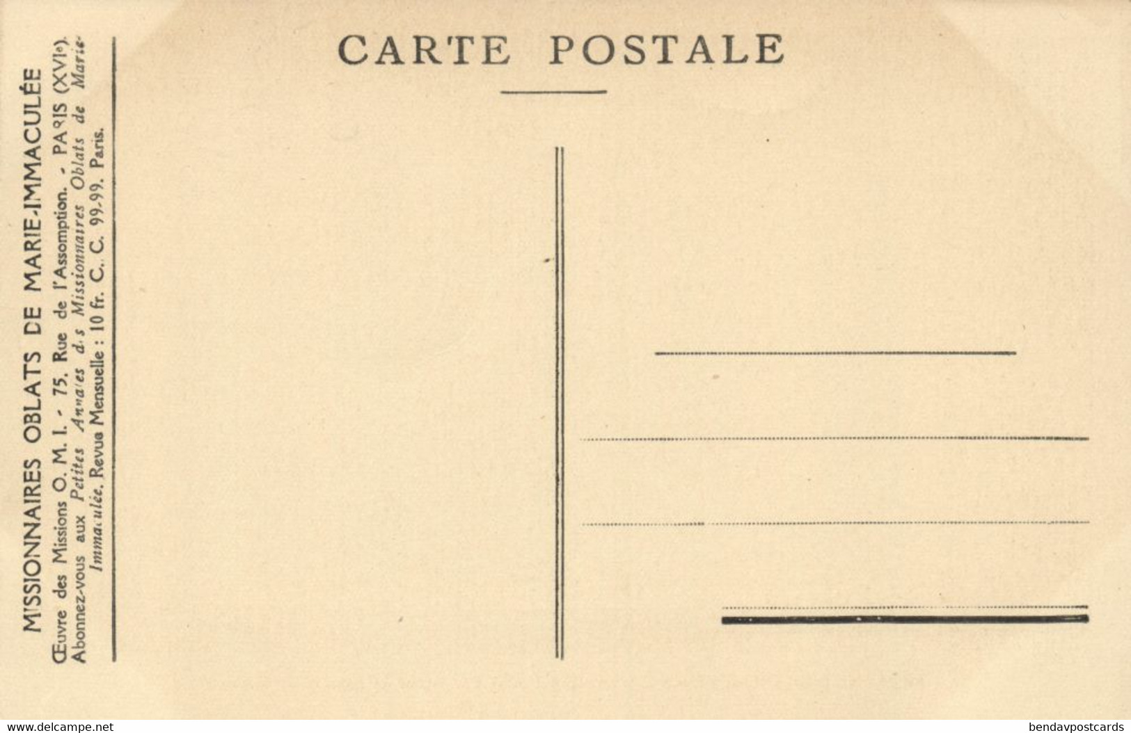 Canada, Missions D'Extrême Nord Canadien, Canoe (1920s) Mission Postcard - Otros & Sin Clasificación