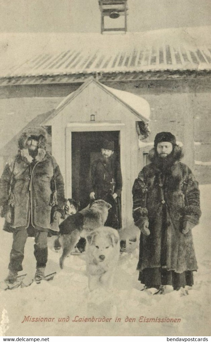 Canada, YUKON, Missionaries And Lay Brother In The Ice Mission (1910) Postcard - Yukon