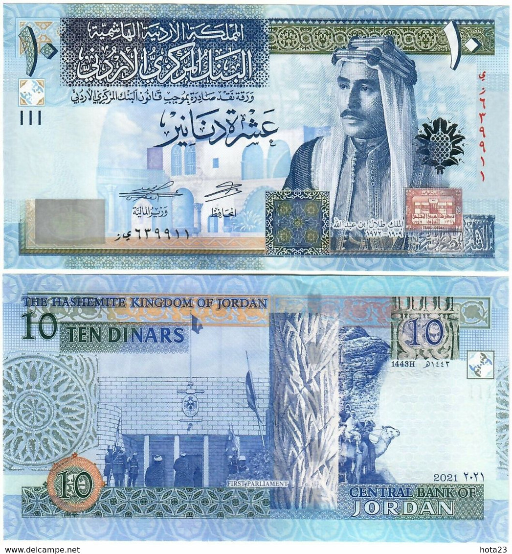 (!)  Jordan - 10 Dinars 2021  P. 36i UNC Animal Camel - Jordanië