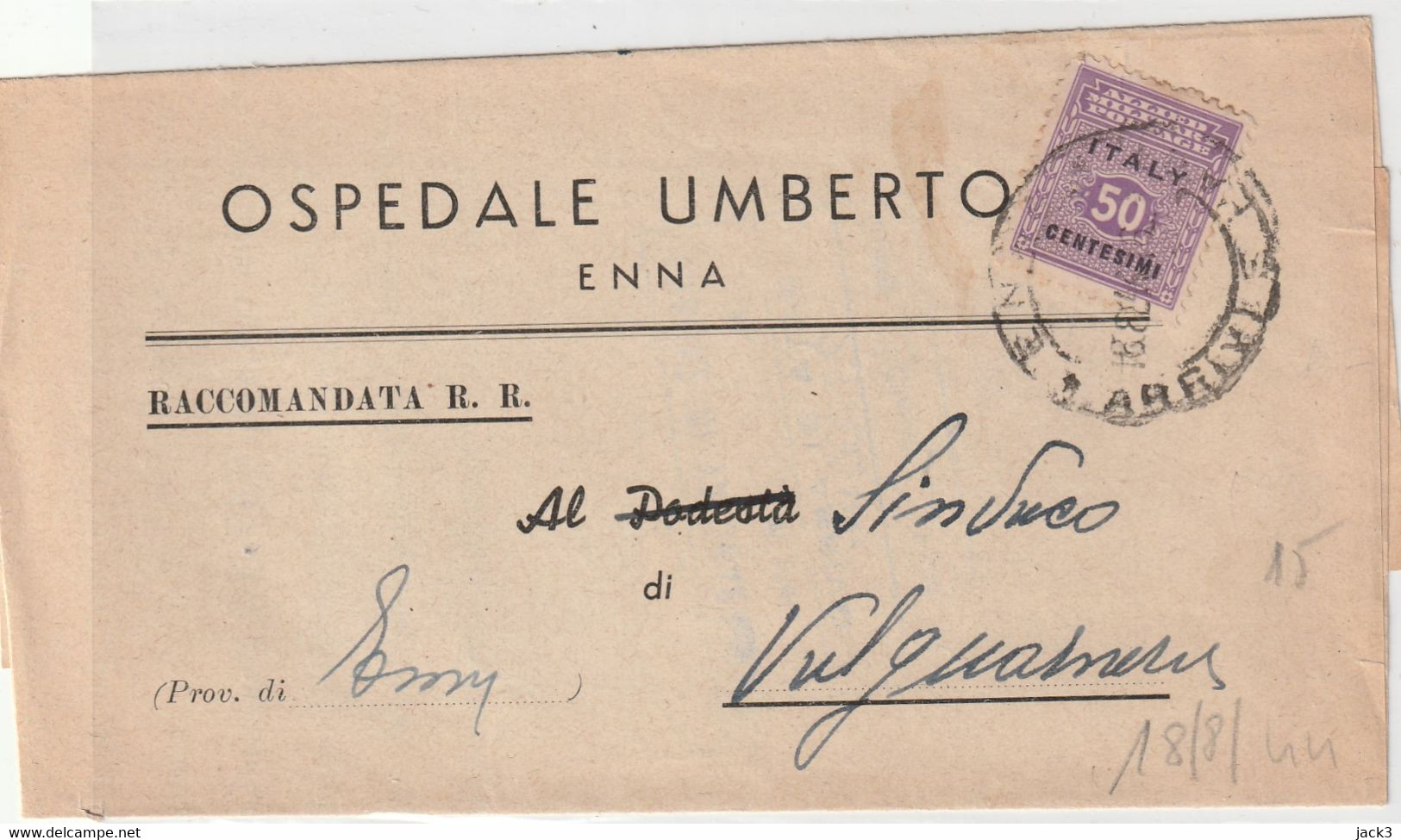 STORIA POSTALE - AMGOT - Anglo-american Occ.: Sicily