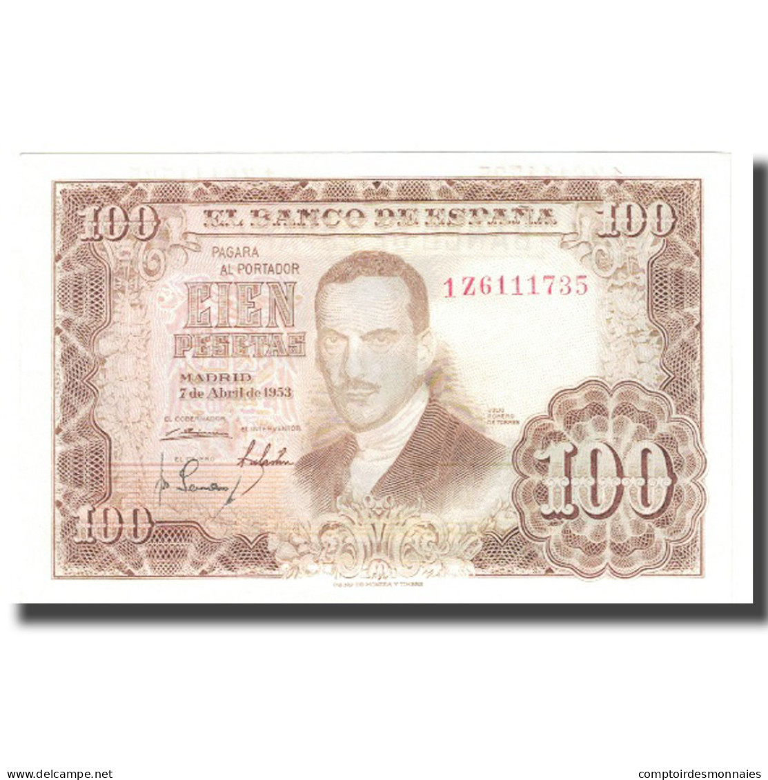 Billet, Espagne, 100 Pesetas, 1953, 1953-04-07, KM:145a, SPL - 100 Peseten