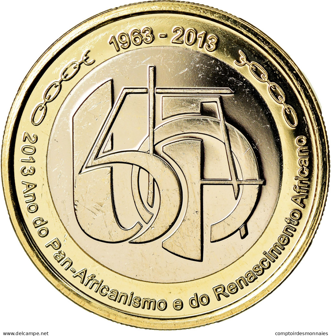 Monnaie, Cape Verde, 250 Escudos, 2013, 50 Ans De L'OUA, SPL, Bi-Metallic, KM:55 - Cap Vert