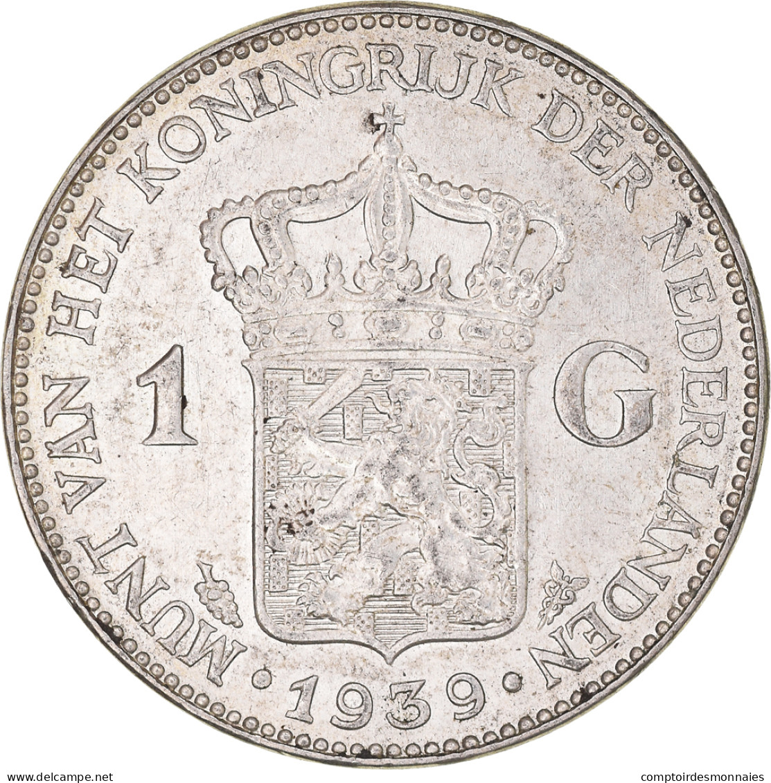 Monnaie, Pays-Bas, Wilhelmina I, Gulden, 1939, Utrecht, TTB+, Argent, KM:161.1 - 1 Gulden