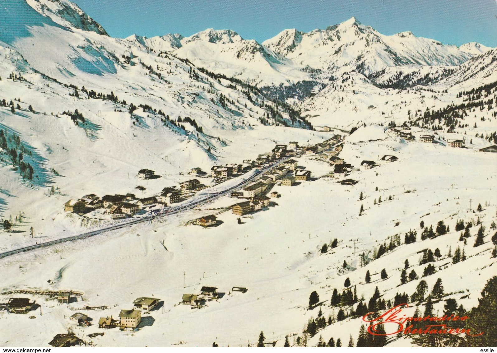 Austria Obertauern Salzburg - Postcard Post Card - 1981 Skiparadies Slogan Seilbahn Sesseeifte Schnee - Obertauern